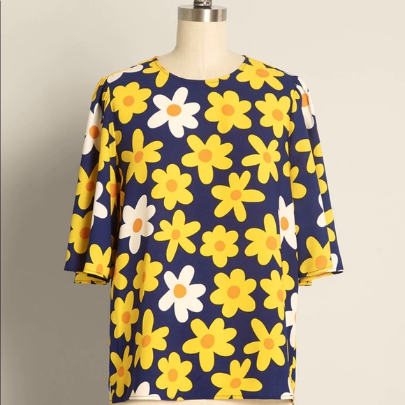 ModCloth Retro Round Up Top 🌻🌼🪷(1X) - Picture 1 of 7